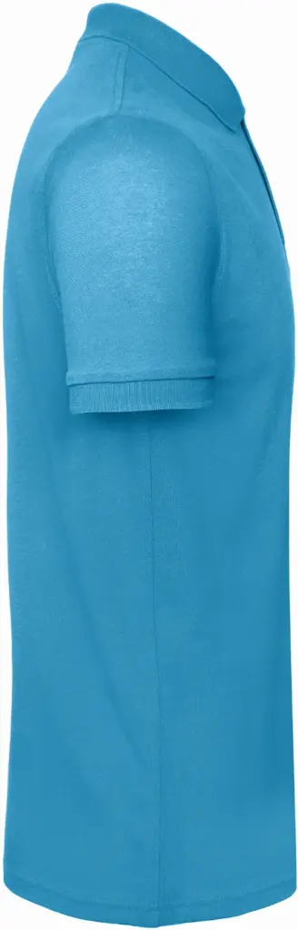 Men's organic polo shirt, very turquoise — productfoto 22