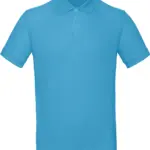 Men's organic polo shirt, very turquoise — productfoto 30