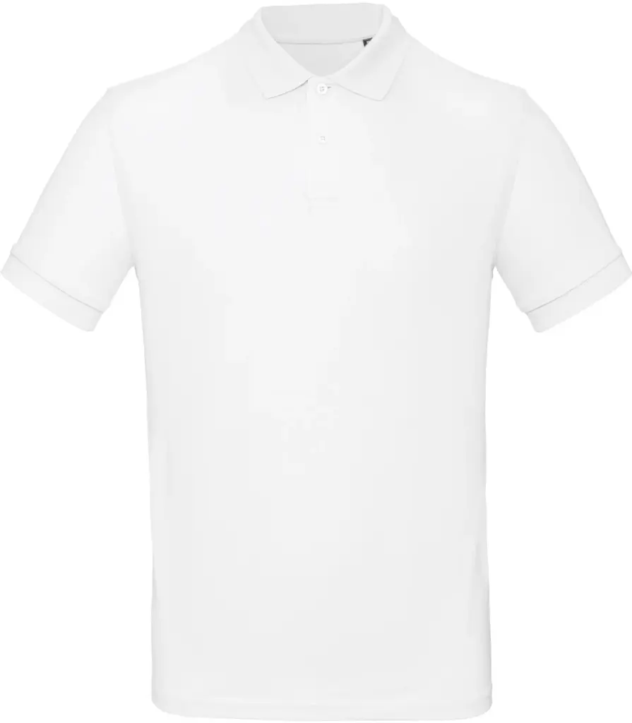 Men's organic polo shirt, white — productfoto 31
