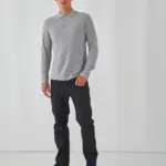 ID.001 Men's long-sleeve polo shirt — productfoto 2