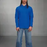 ID.001 Men's long-sleeve polo shirt — productfoto 3