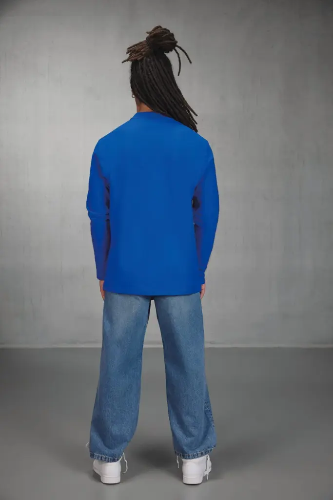 ID.001 Men's long-sleeve polo shirt — productfoto 4