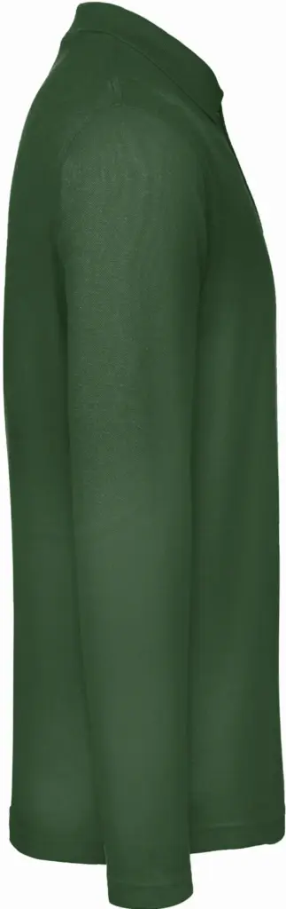 ID.001 Men's long-sleeve polo shirt, bottle green — productfoto 6