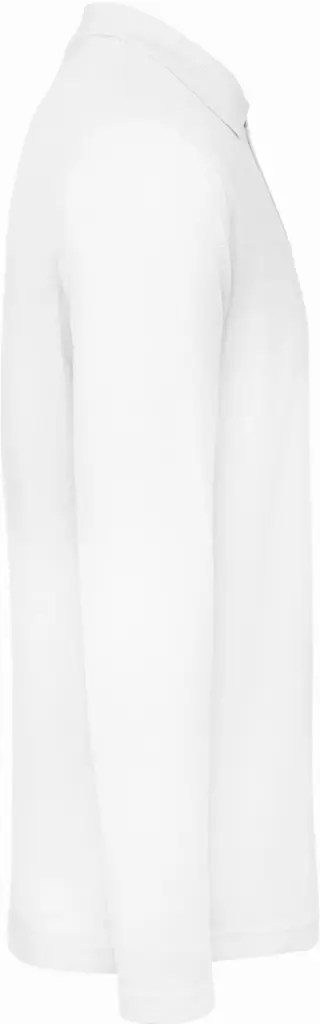 ID.001 Men's long-sleeve polo shirt, white — productfoto 12