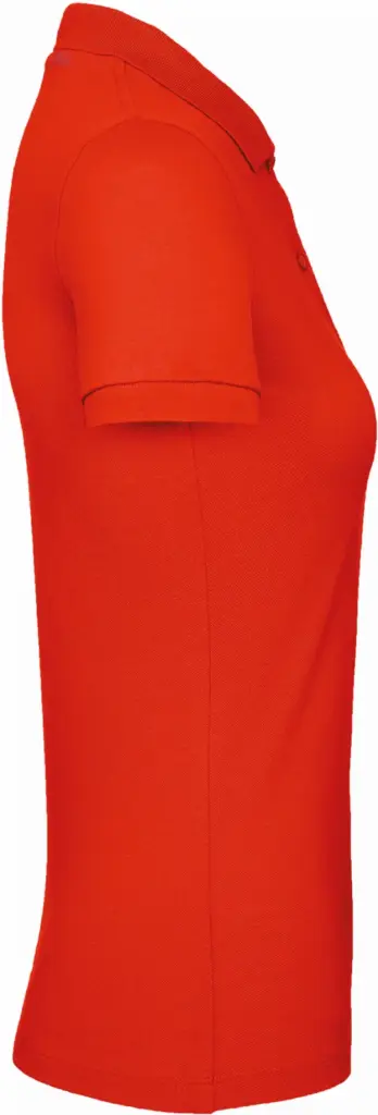 Ladies' organic polo shirt, fire red — productfoto 9