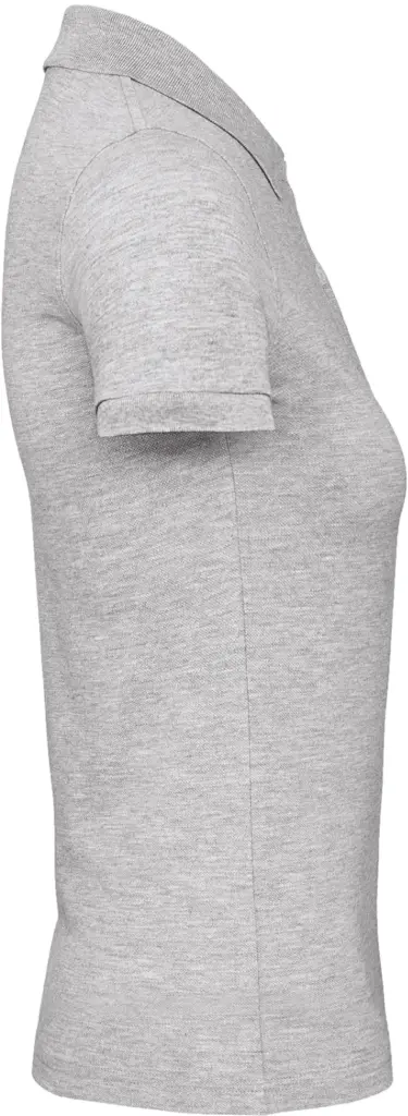 Ladies' organic polo shirt, heather grey — productfoto 10