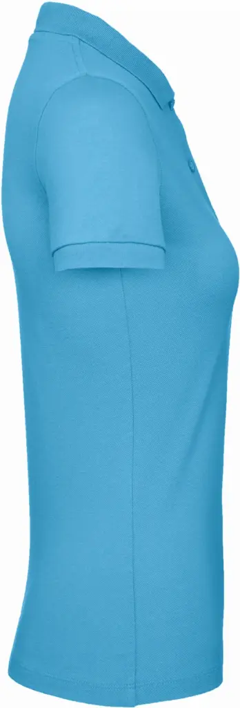 Ladies' organic polo shirt, very turquoise — productfoto 22