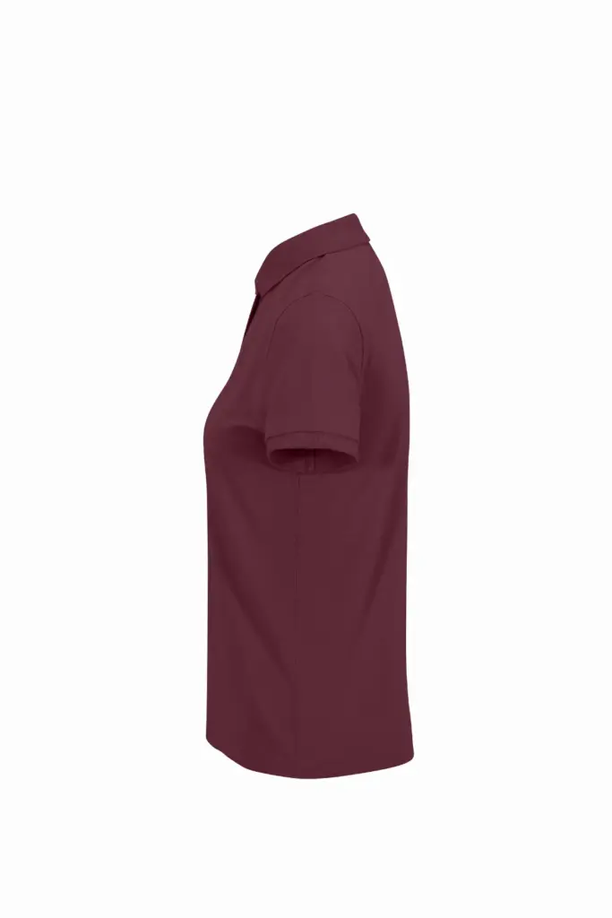 PS_CGPW461-S_BURGUNDY - Hidalgo MY POLO 180 Dames korte mouwen, burgundy — productfoto 9