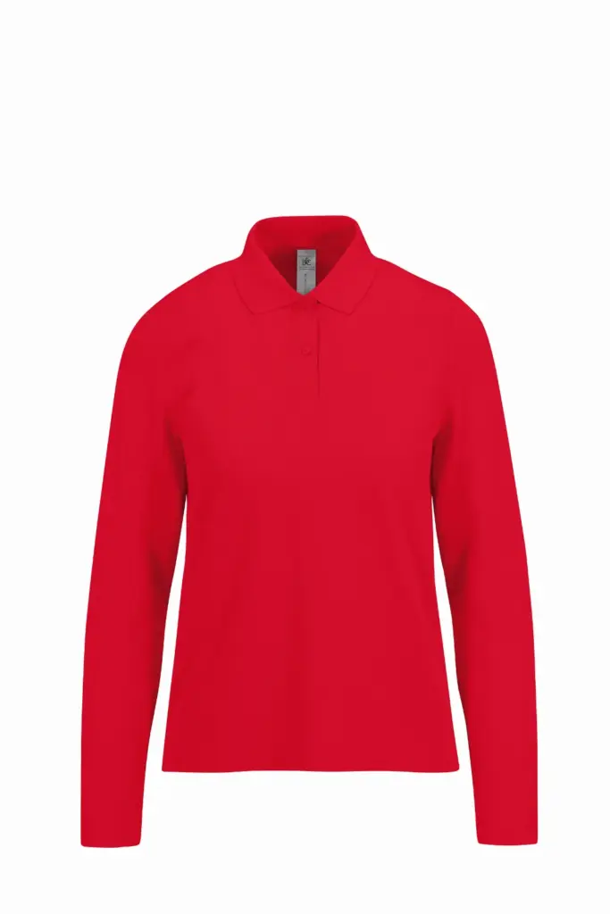 Custom Women's Long Sleeve Polo CGPW462 Pique Cotton XS-3XL — product photo 9