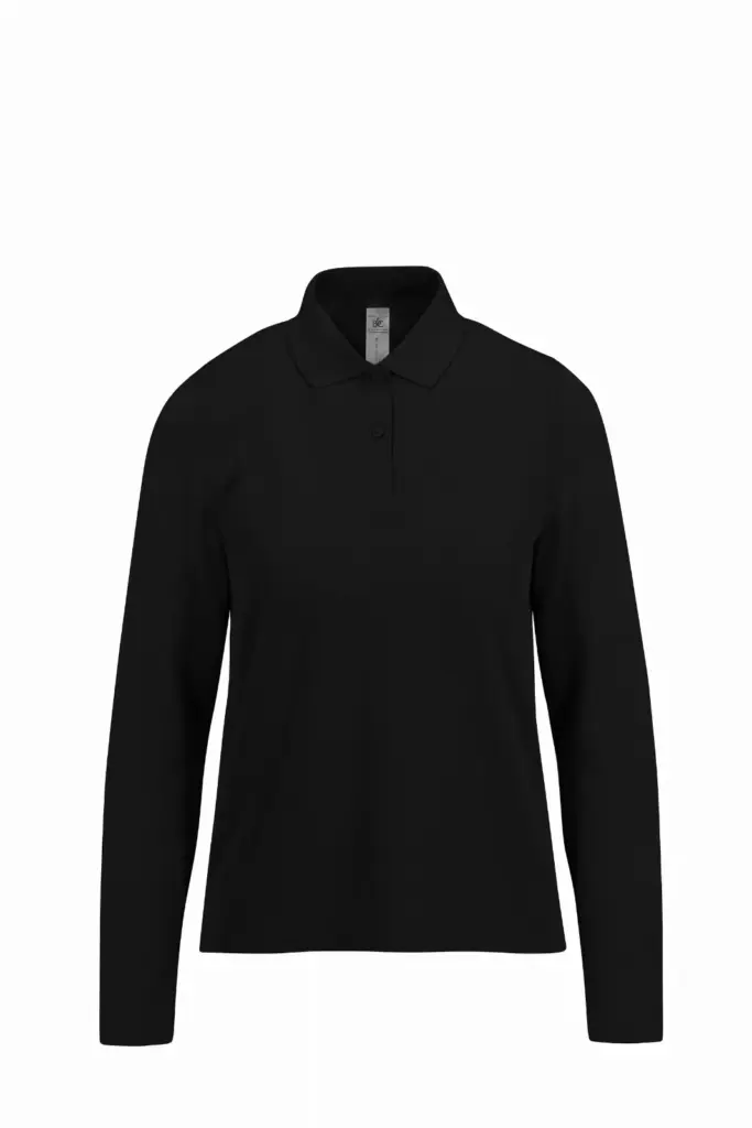 Women's Long Sleeve Polo CGPW464 Custom Pique Cotton XS-3XL — product photo 4