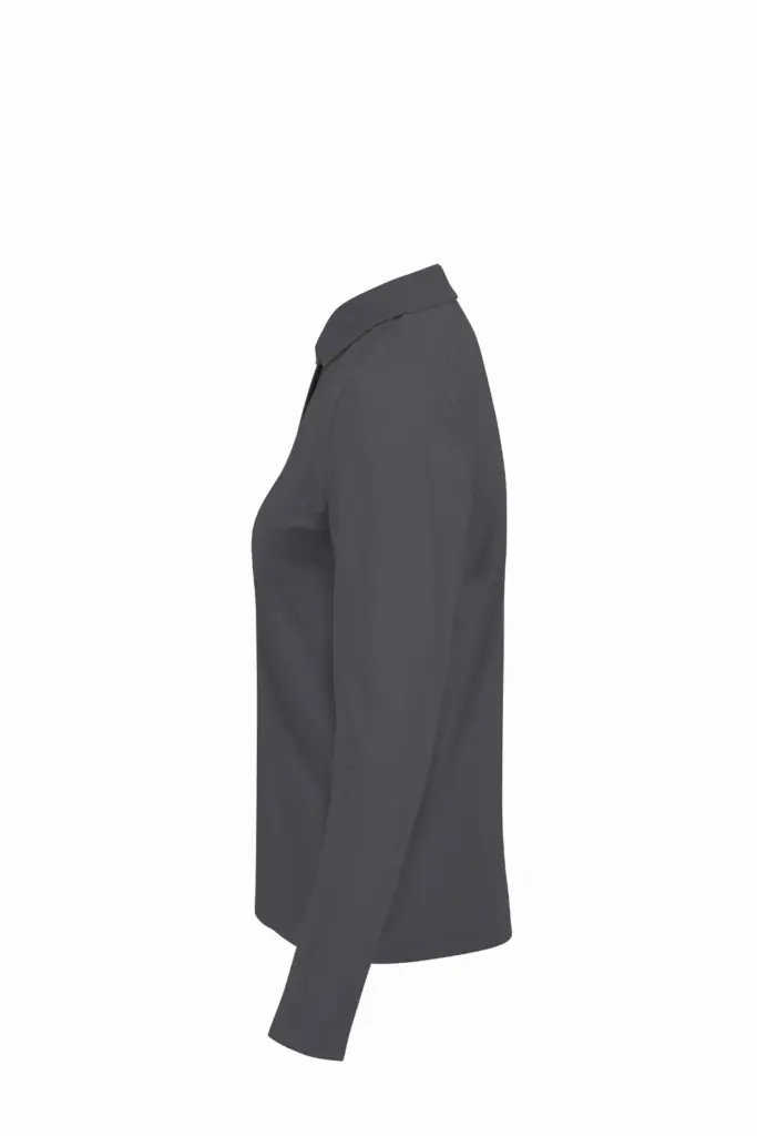 PS_CGPW464-S_DARKGREY - Hidalgo MY POLO 210 Dames lange mouwen, dark grey — productfoto 4