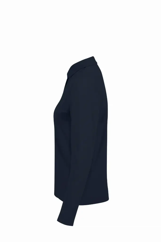 PS_CGPW464-S_NAVY - Hidalgo MY POLO 210 Dames lange mouwen, navy — productfoto 5