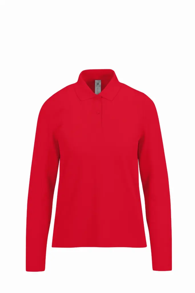 Women's Long Sleeve Polo CGPW464 Custom Pique Cotton XS-3XL — product photo 7