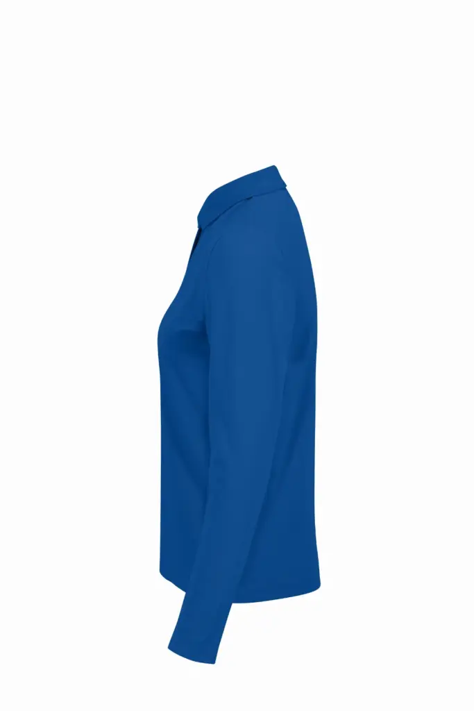 PS_CGPW464-S_ROYALBLUE - Hidalgo MY POLO 210 Dames lange mouwen, royal blue — productfoto 7
