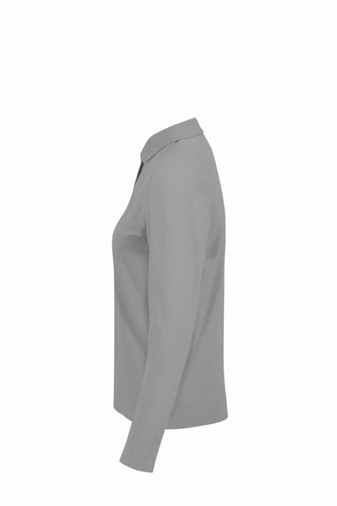 PS_CGPW464-S_SPORTGREY - Hidalgo MY POLO 210 Dames lange mouwen, sport grey — productfoto 8