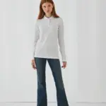 ID.001 Ladies' long-sleeve polo shirt — productfoto 4