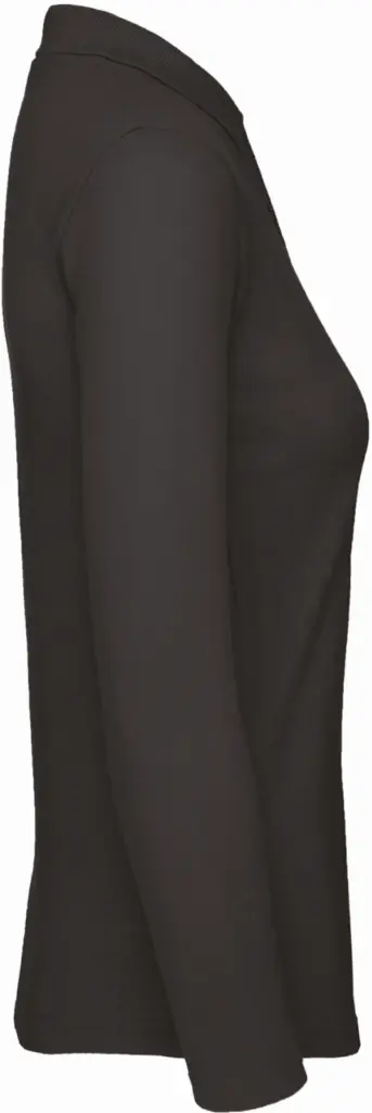 ID.001 Ladies' long-sleeve polo shirt, black — productfoto 5