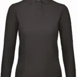 ID.001 Ladies' long-sleeve polo shirt, black — productfoto 6