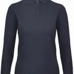 Damen Langarm Poloshirt bedrucken Baumwolle CGPWI13 XS-3XL — Produktfoto 9