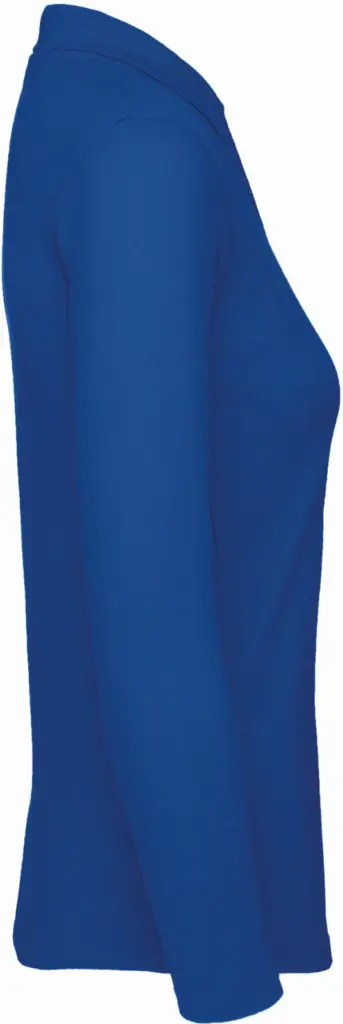 ID.001 Ladies' long-sleeve polo shirt, royal blue — productfoto 11