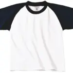 Kids' Base-ball T-shirt, white / navy — productfoto 2