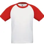 Kids' Base-ball T-shirt, white / red — productfoto 3