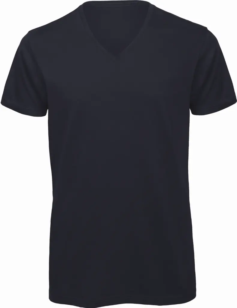 PS_CGTM044_NAVY - Hidalgo Organic Cotton Inspire V-neck T-shirt, navy — productfoto 6