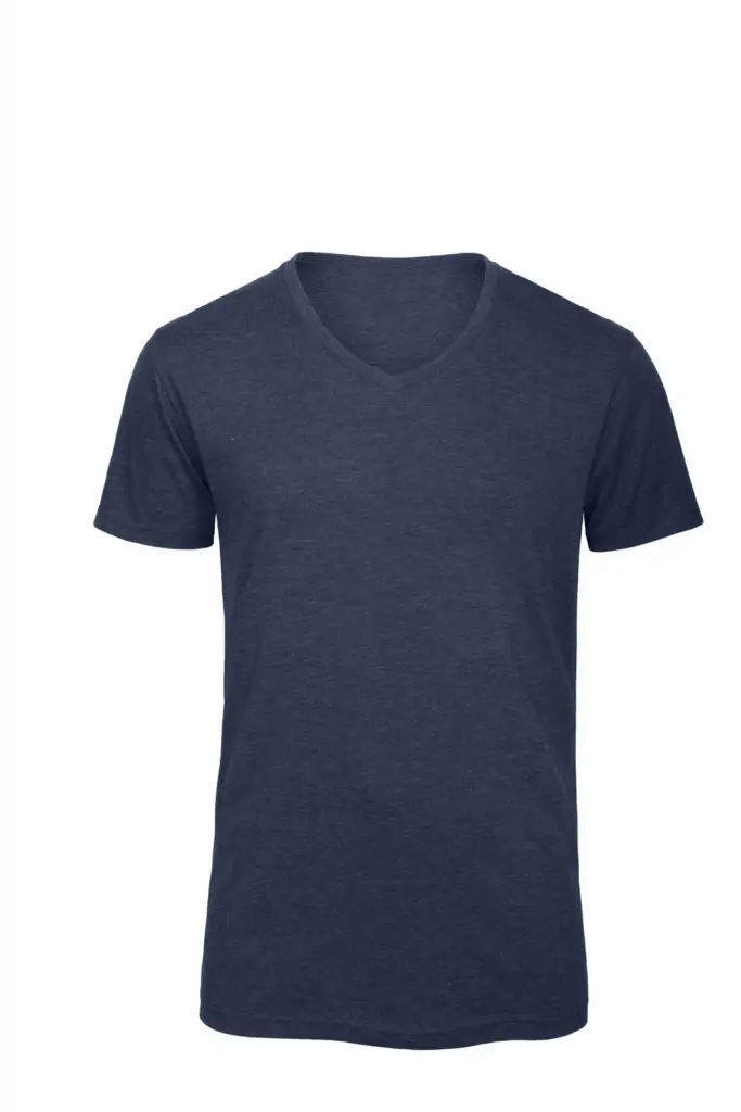 TriBlend V-neck TEE, heather navy — productfoto 4