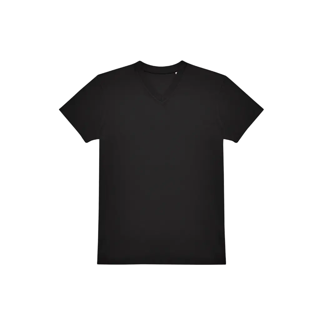 T-shirt met V-hals #150, black — productfoto 4