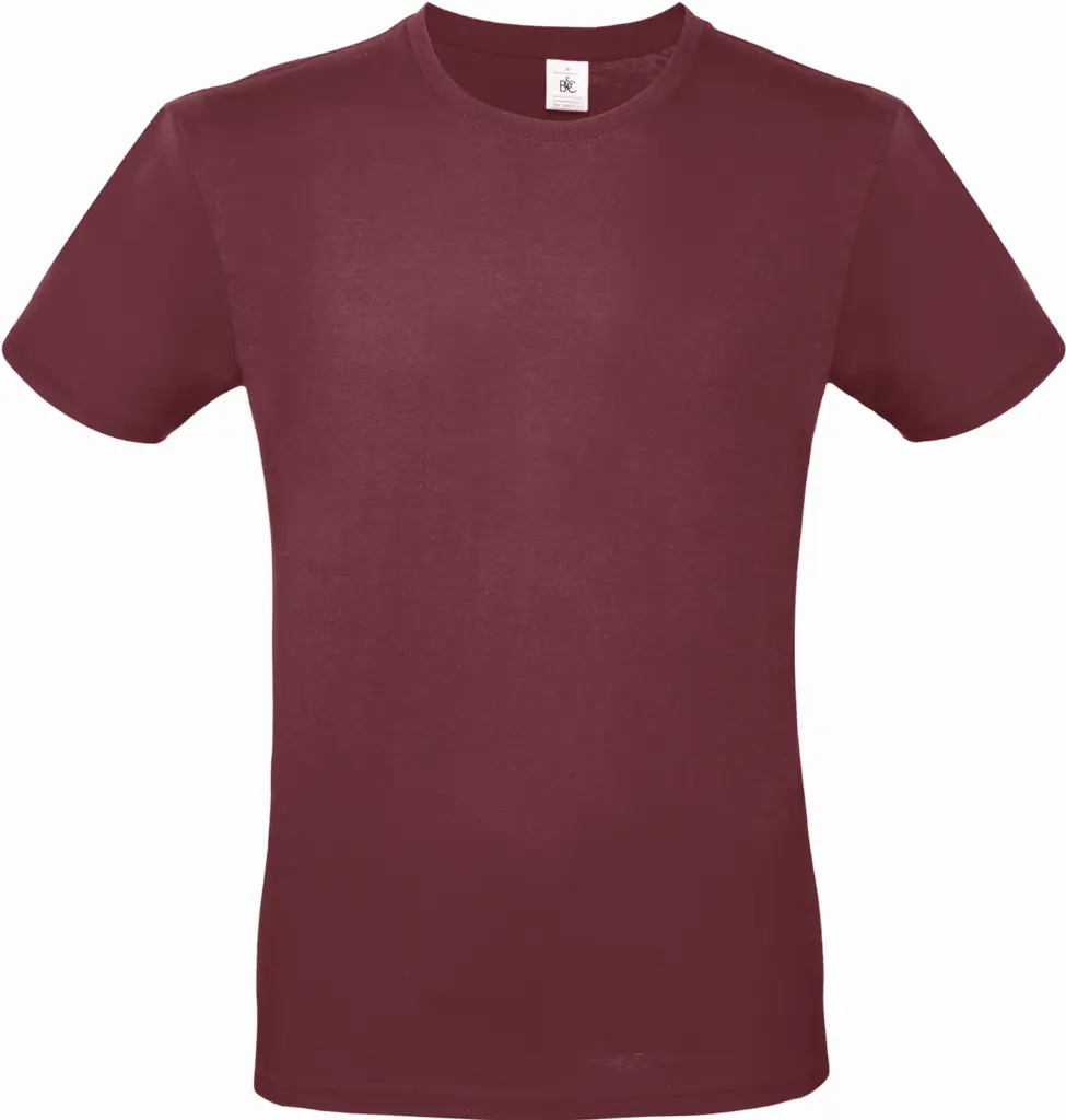 #E150 Men's T-shirt, burgundy — productfoto 18