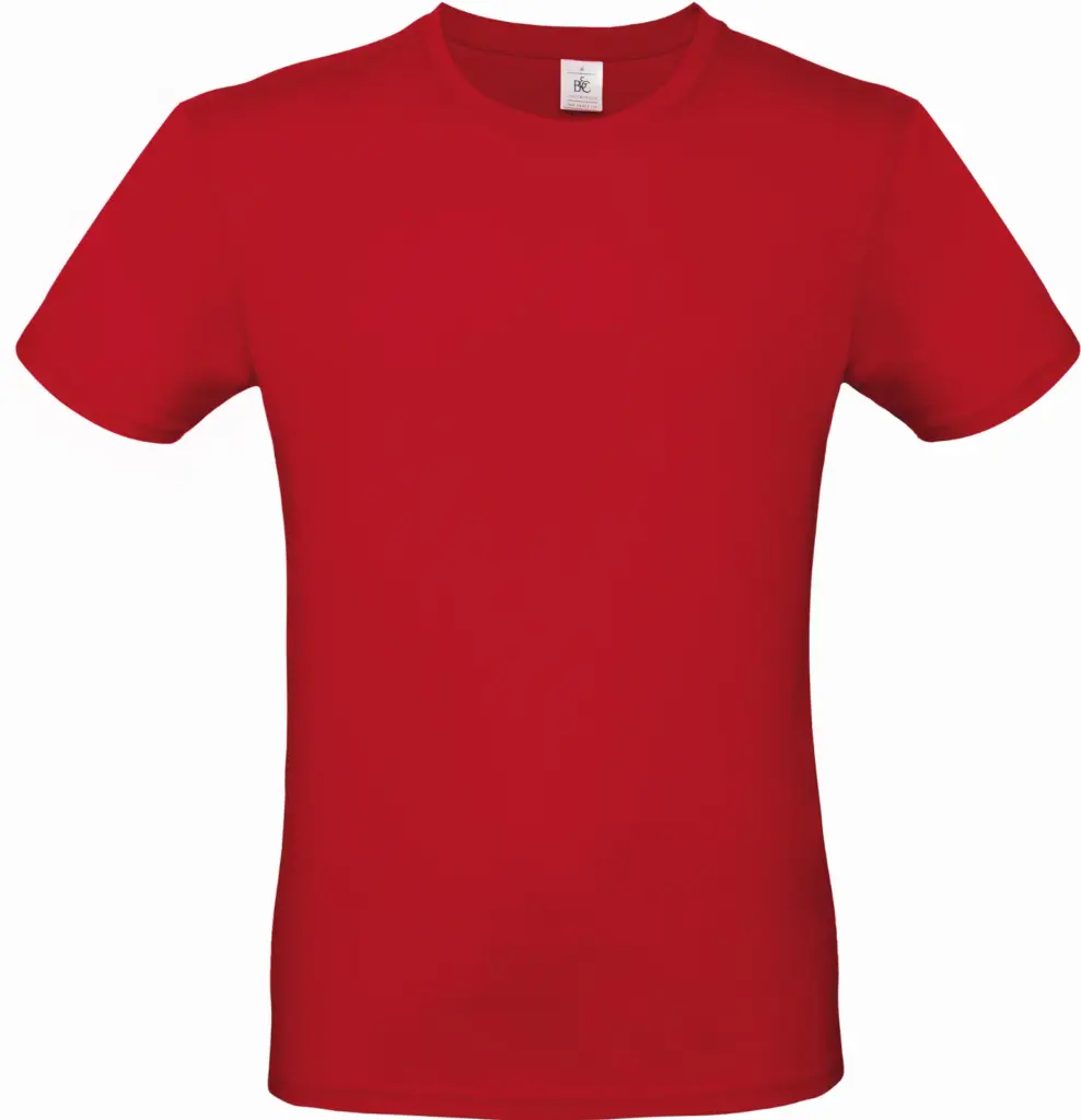 #E150 Men's T-shirt, deep red — productfoto 21