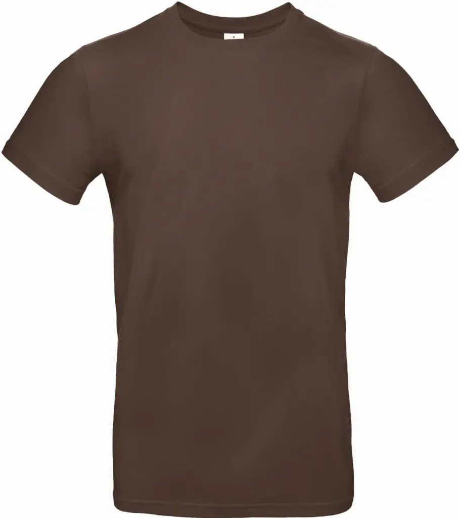 #E190 Men's T-shirt, brown — productfoto 34