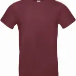 #E190 Men's T-shirt, burgundy — productfoto 35