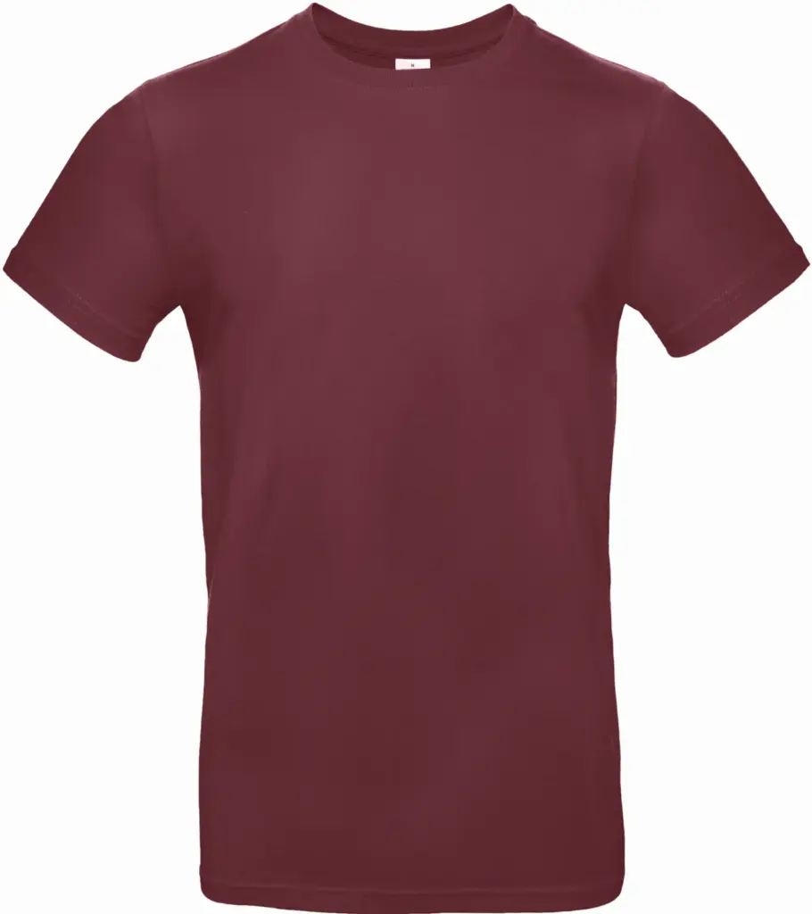 #E190 Men's T-shirt, burgundy — productfoto 35