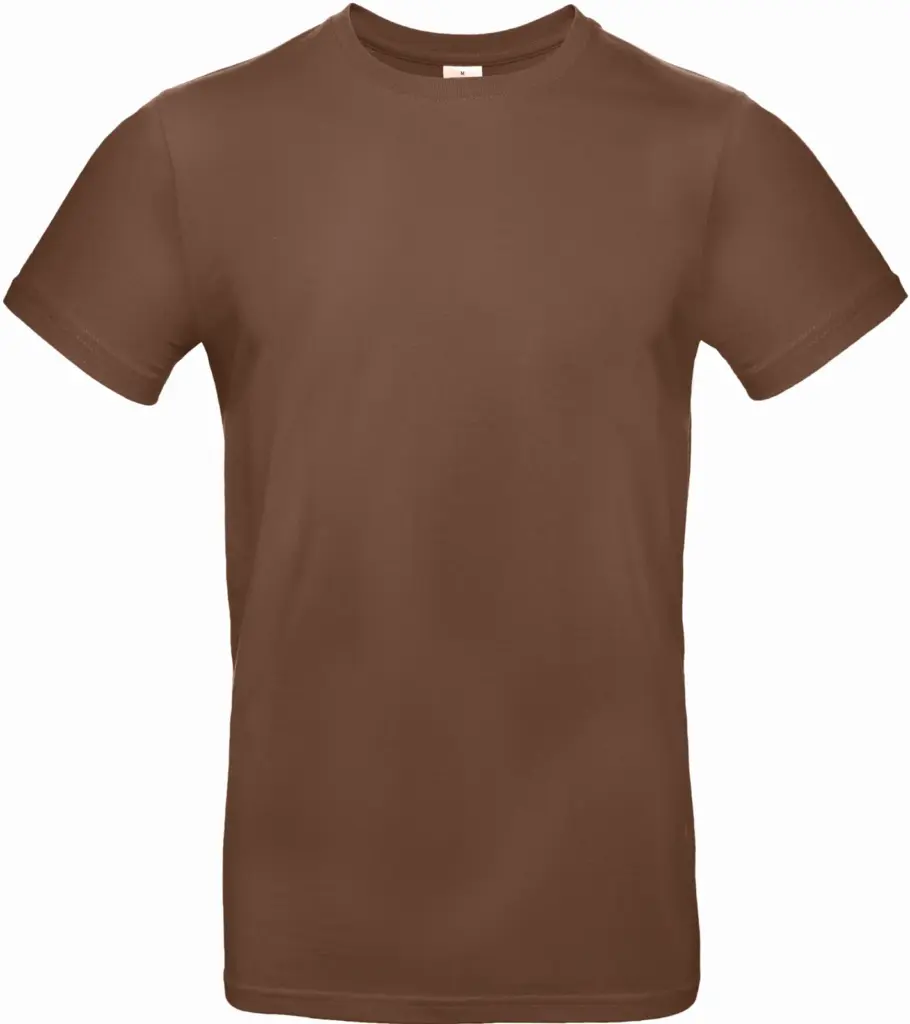 #E190 Men's T-shirt, chocolate — productfoto 36