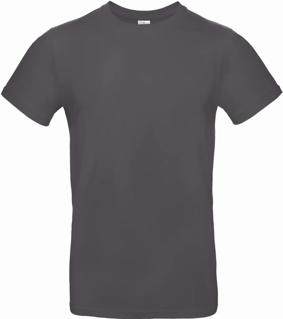#E190 Men's T-shirt, dark grey — productfoto 38