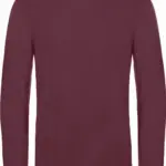 #E190 Men's T-shirt long sleeve, burgundy — productfoto 7
