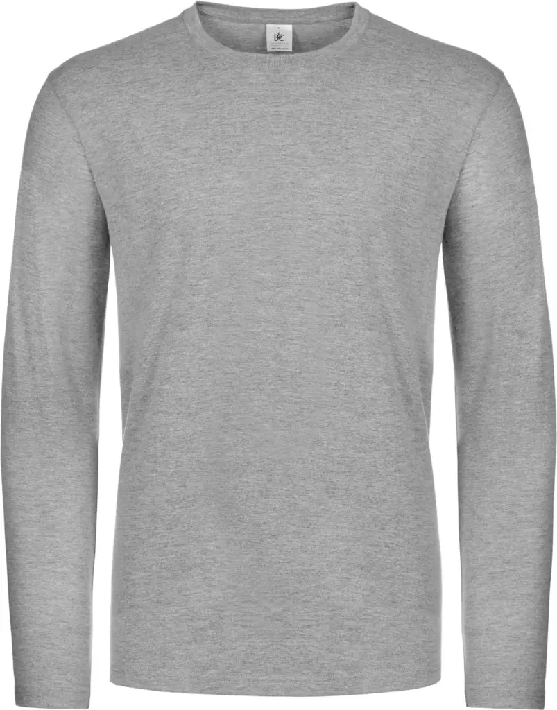 #E190 Men's T-shirt long sleeve, sport grey — productfoto 12
