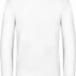 #E190 Men's T-shirt long sleeve, white — productfoto 15