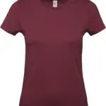 #E150 Ladies' T-shirt, burgundy — productfoto 12