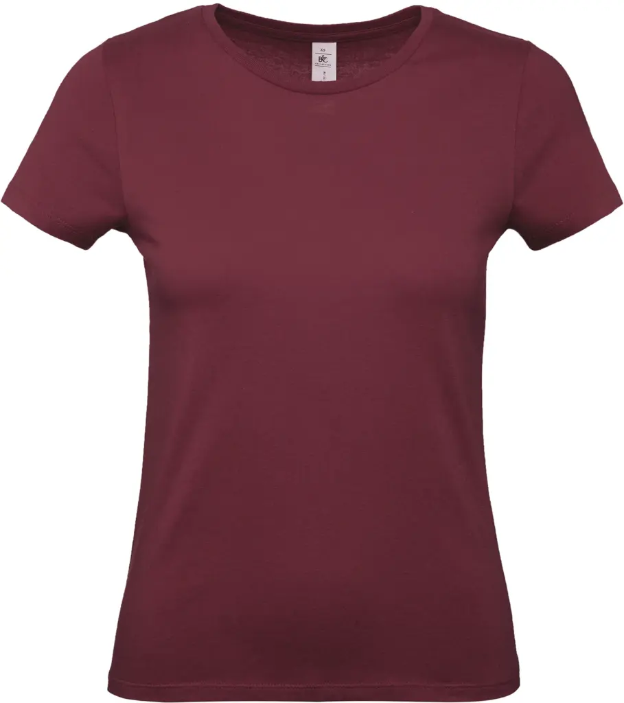 #E150 Ladies' T-shirt, burgundy — productfoto 12