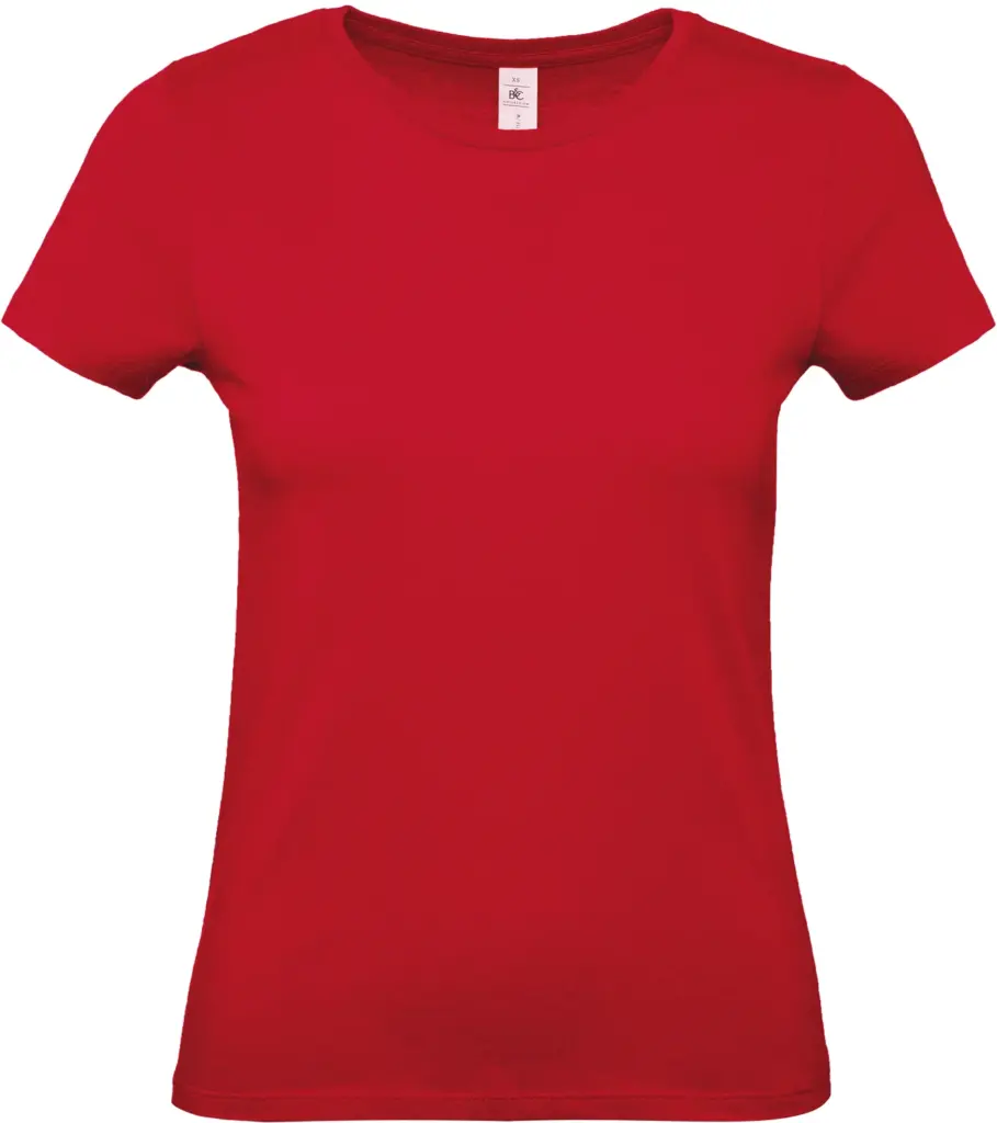 #E150 Ladies' T-shirt, deep red — productfoto 15