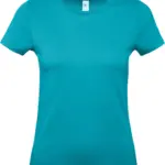 #E150 Ladies' T-shirt, real turquoise — productfoto 33