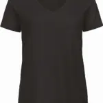 Organic Cotton Inspire V-neck T-shirt / Woman, black — productfoto 2