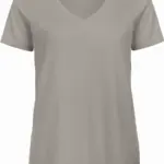 Organic Cotton Inspire V-neck T-shirt / Woman, light grey — productfoto 4