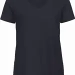 PS_CGTW045_NAVY - Hidalgo Organic Cotton Inspire V-neck T-shirt / Woman, navy — productfoto 5