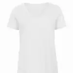 PS_CGTW045_WHITE - Hidalgo Organic Cotton Inspire V-neck T-shirt / Woman, white — productfoto 7