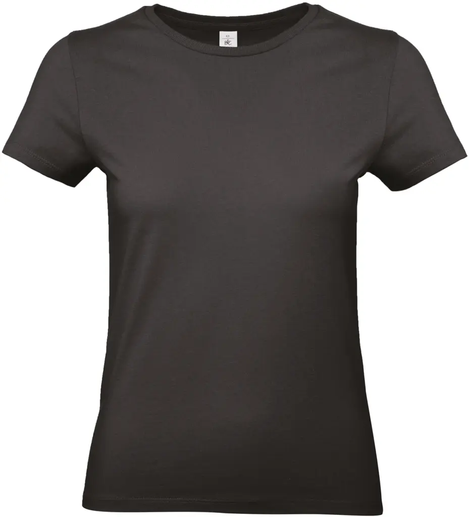 #E190 Ladies' T-shirt, black — productfoto 10