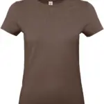 #E190 Ladies' T-shirt, brown — productfoto 12
