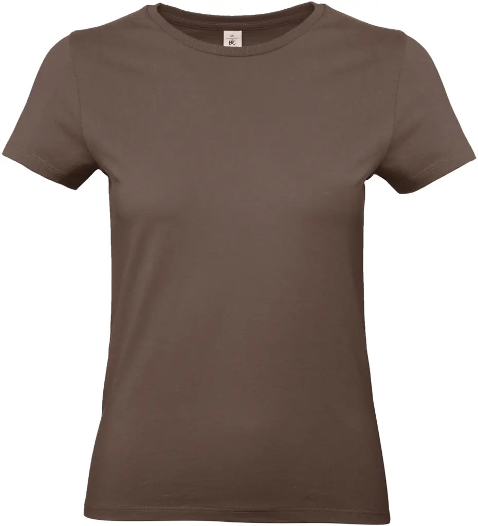 #E190 Ladies' T-shirt, brown — productfoto 12